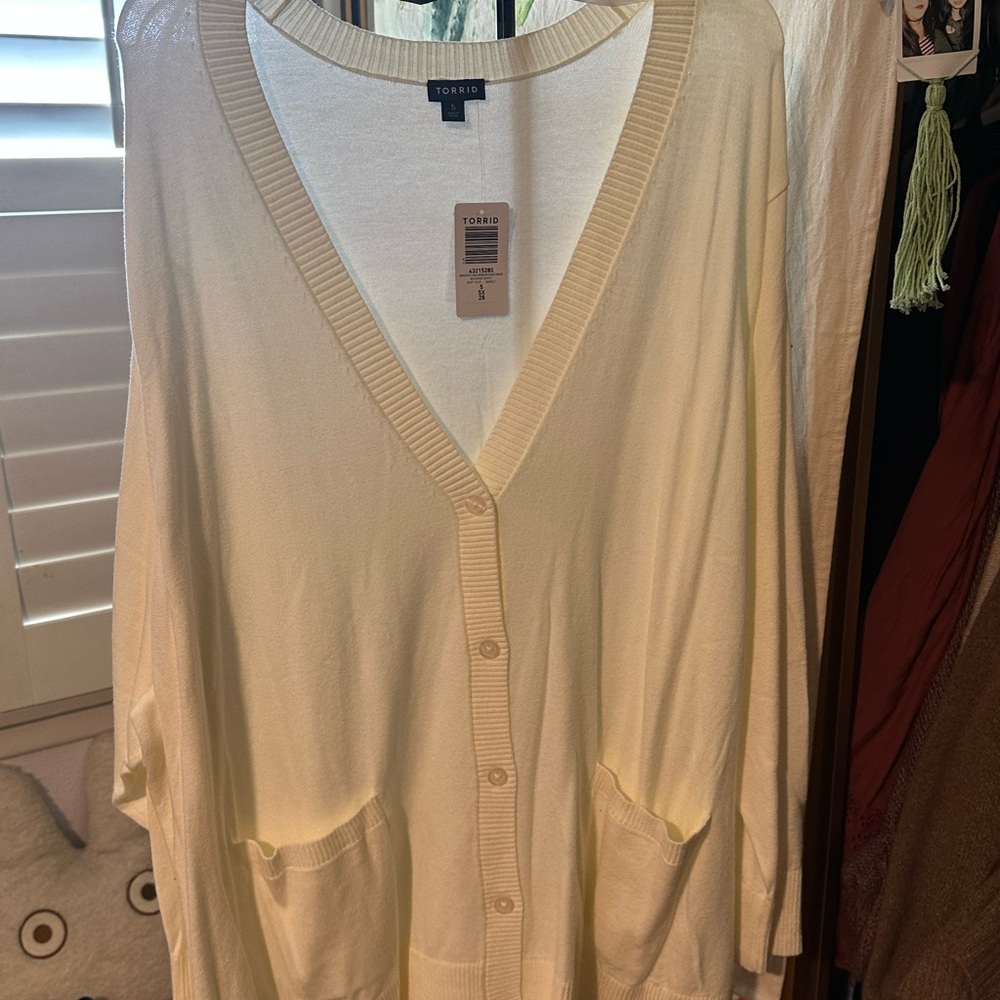 Torrid Cream Cardigan Sweater